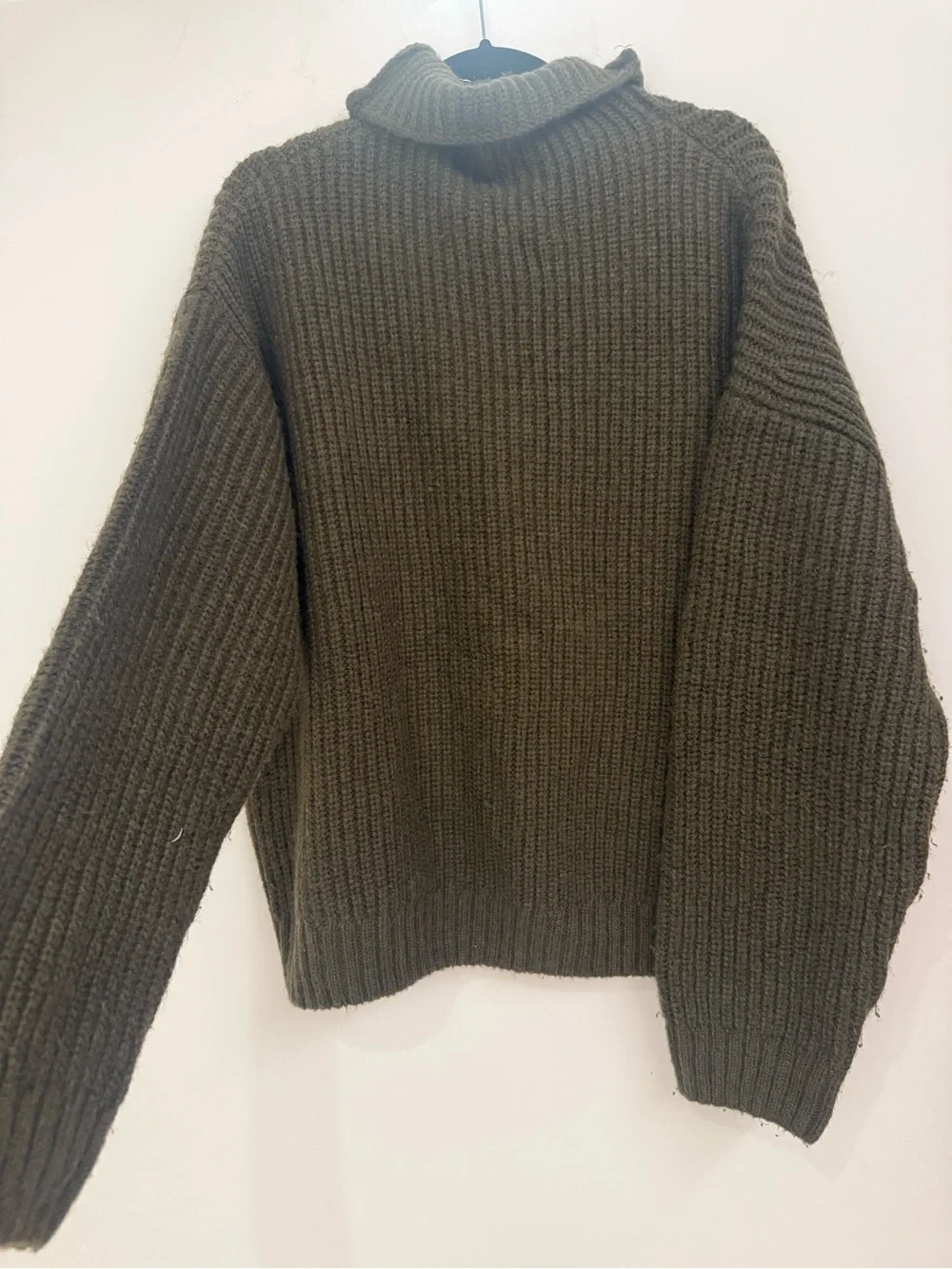 Anine Bing Sydney Sweater - Olive Ribbed